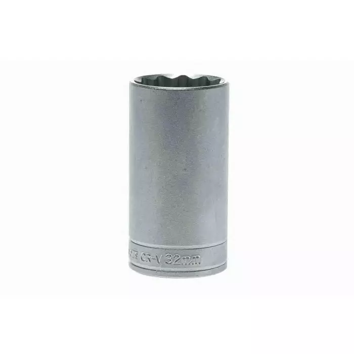 Teng Tools 1/2 inch Drive 32 mm Deep Socket, 12 Point, 79 mm Overall Length, M120632-C