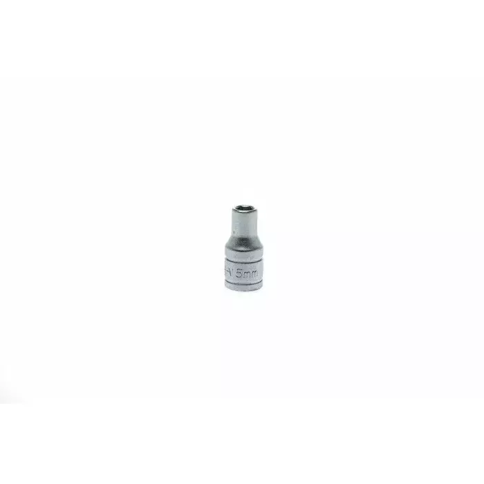 Teng Tools 1/4 inch Drive 5 mm Standard Socket, 6 Point, 25 mm Overall Length, M140505-C