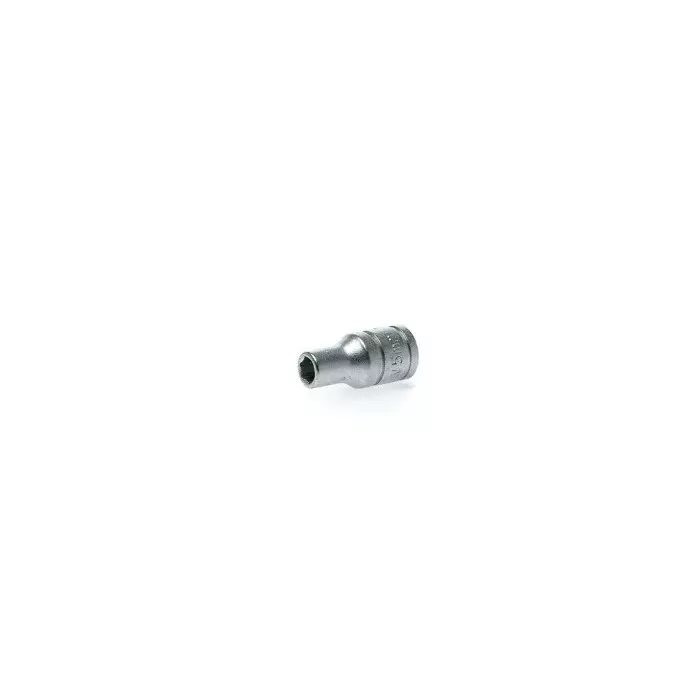 Teng Tools 1/4 inch Drive 5 mm Standard Socket, 6 Point, 25 mm Overall Length, M140505-C