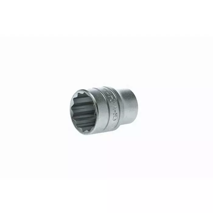 Teng Tools 1/2 inch Drive 24 mm Standard Socket, 12 Point, 40 mm Overall Length, M120524-C