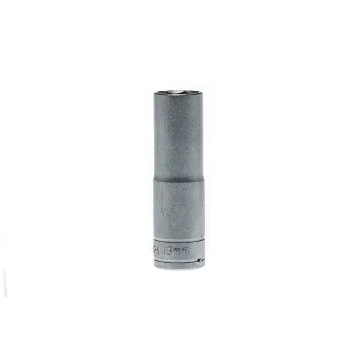 Teng Tools 1/2 inch Drive 16 mm Deep Socket, 6 Point, 79 mm Overall Length, M1206166-C