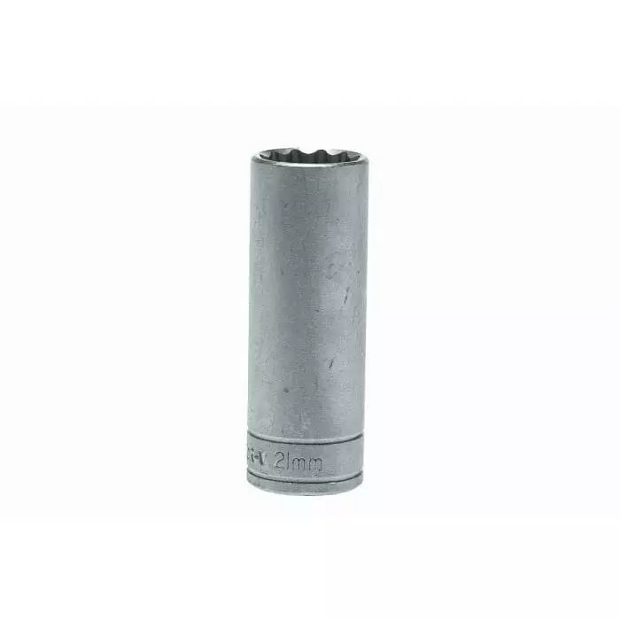 Teng Tools 1/2 inch Drive 21 mm Deep Socket, 12 Point, 79 mm Overall Length, M120621-C