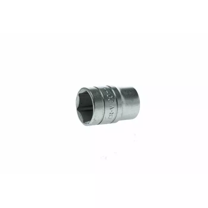 Teng Tools 1/2 inch Drive 20 mm Standard Socket, 6 Point, 38 mm Overall Length, M1205206-C