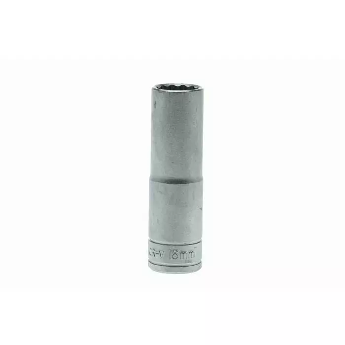 Teng Tools 1/2 inch Drive 16 mm Deep Socket, 12 Point, 79 mm Overall Length, M120616-C