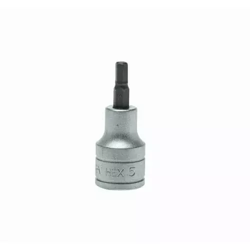 Teng Tools 1/2 inch Drive Bit Socket, Hex Bit, 5 mm, M121505-C