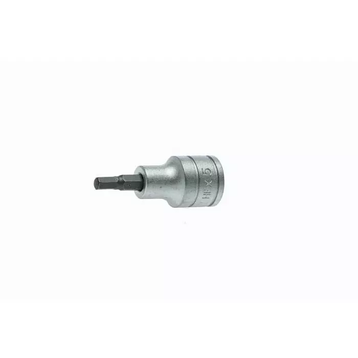 Teng Tools 1/2 inch Drive Bit Socket, Hex Bit, 5 mm, M121505-C
