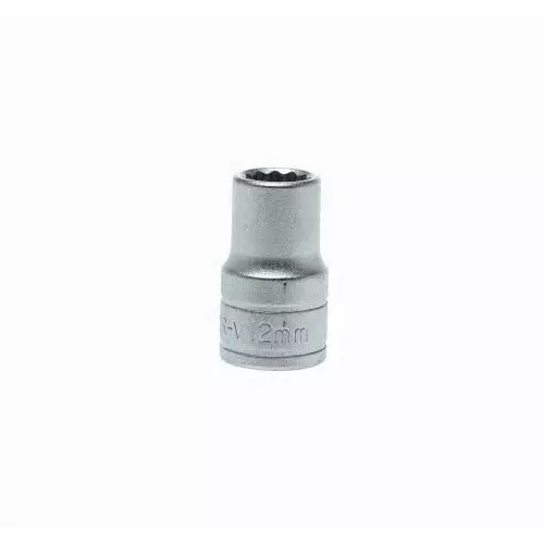 Teng Tools 1/2 inch Drive 12 mm Standard Socket, 12 Point, 38 mm Overall Length, M120512-C