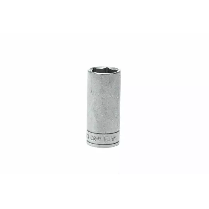 Teng Tools 3/8 inch Drive 18 mm Deep Socket, 6 Point, 45.5 mm Overall Length, M380618-C