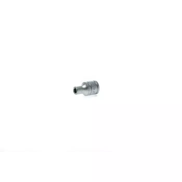 Teng Tools 1/4 inch Drive 4 mm Standard Socket, 6 Point, 25 mm Overall Length, M140504-C
