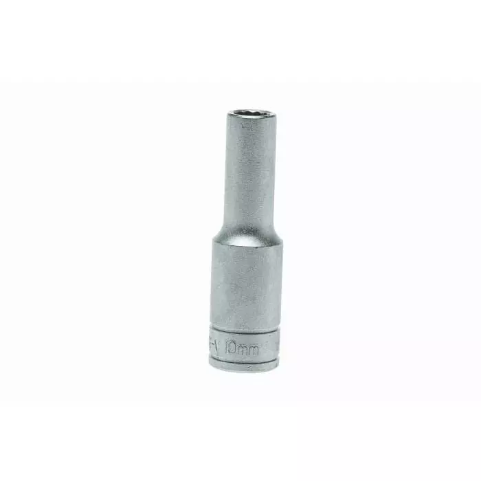Teng Tools 1/2 inch Drive 10 mm Deep Socket, 12 Point, 25 mm Overall Length, M120610-C