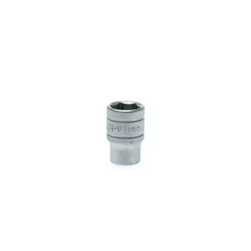 Teng Tools 1/4 inch Drive 11 mm Standard Socket, 6 Point, 25 mm Overall Length, M140511-C