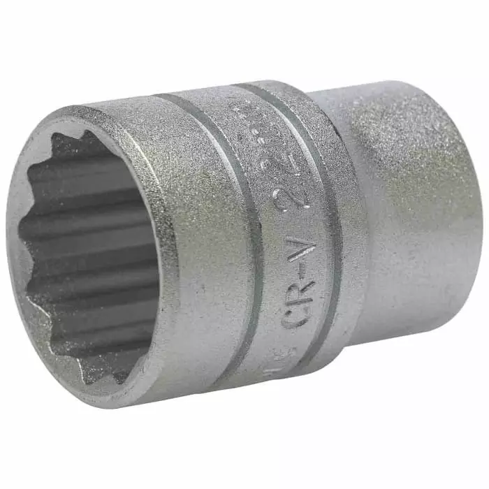 Teng Tools 1/2 inch Drive 22 mm Standard Socket, 12 Point, 38 mm Overall Length, M120522-C