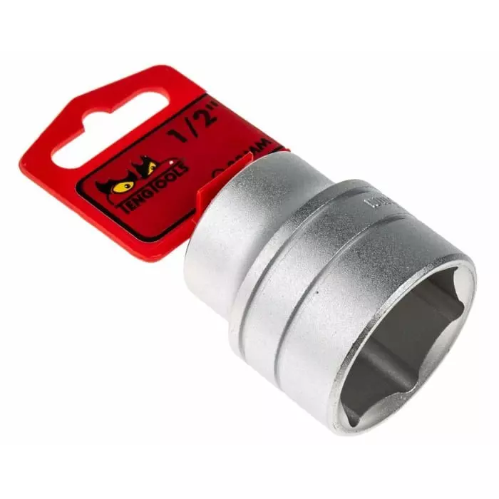 Teng Tools 1/2 inch Drive 33 mm Standard Socket, 6 Point, 45.5 mm Overall Length, M1205336-C