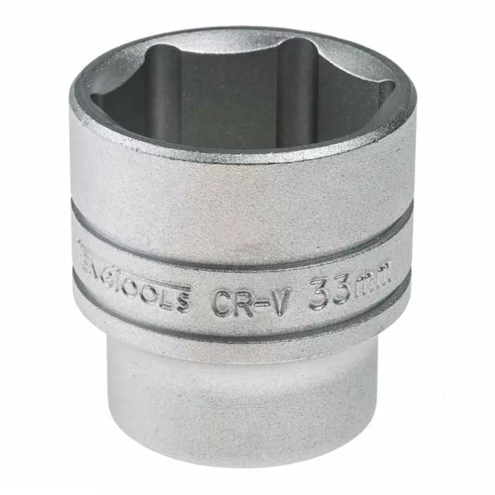 Teng Tools 1/2 inch Drive 33 mm Standard Socket, 6 Point, 45.5 mm Overall Length, M1205336-C