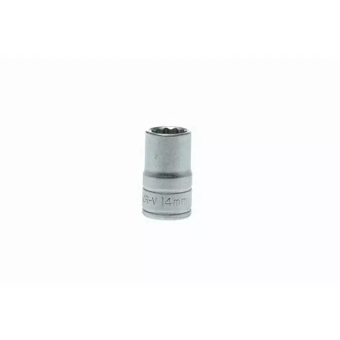 Teng Tools 1/2 inch Drive 14 mm Standard Socket, 12 Point, 38 mm Overall Length, M120514-C