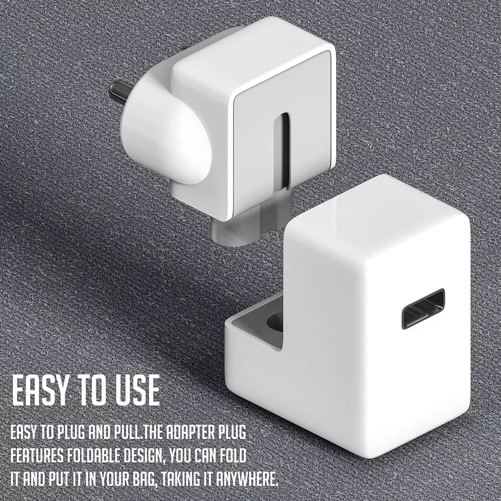 LOTA AC Plug Adapter 100-240 VAC DC 5 V White with Fuse, MST-3049-LT