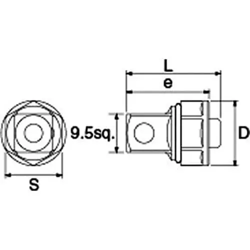 Ktc Angle Adapter for 12.7 mm (1/2 Inch) Sq. Drive, BZ14-BA3