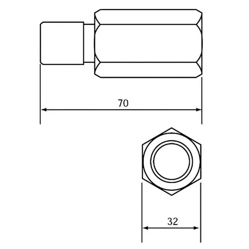 Ktc Drive Shaft Adapter M22x2.5 to M18x2.0, AUD5-1820