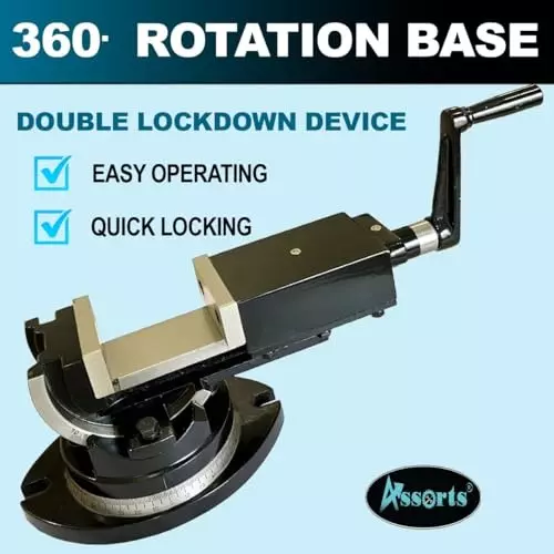 Assorts Precision Milling Vise Swivel & Angle Tilting 75 mm (3 Inch) Size  2 Way Jaw