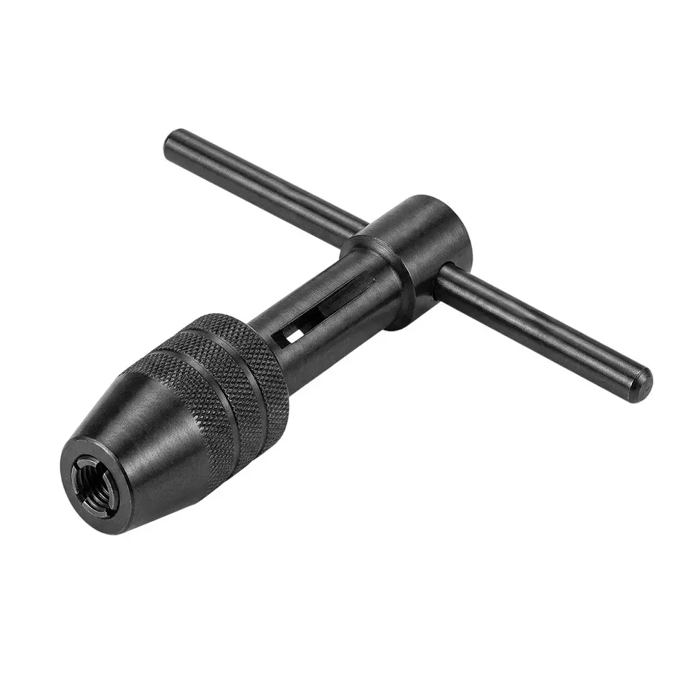 Inder T Handle Tap Wrench Solid Jaws Metal Body and 3/16 to 5/16 inch (4.76 to 7.93 mm) Size, 1022C