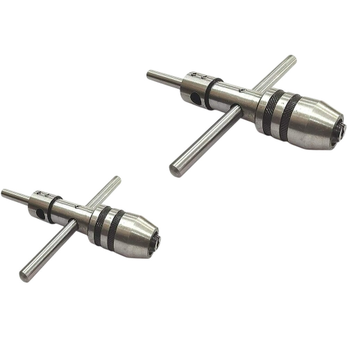 A.D INTERNATIONAL Spindle Tap Wrench Big and Small Size and 3/32 inch to 1/4 inch and 1/4 inch to 1/2 inch (2.3 to 6.3 mm and 6.3 to 12.7 mm) Range, T3-M03W-WFN3 (Set of 2)
