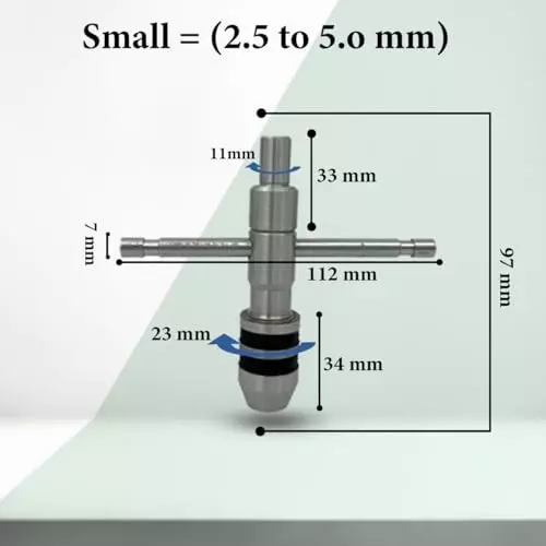Assorts Precision Guiding Tap with Free-Spinning Cap Tool Steel 2.5 to 15.87 mm (Pack of 3)