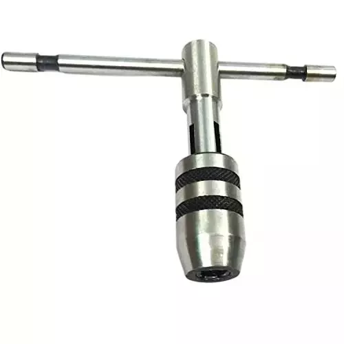 Buyohlic International T Handle Tap Wrench Set with Solid Collet Jaws Opening Size 1.59 to 3.97 mm, 3.18 to 6.35 mm, 6.35 to 12.7 mm, VC-6BUV-Q76C (Set of 3)