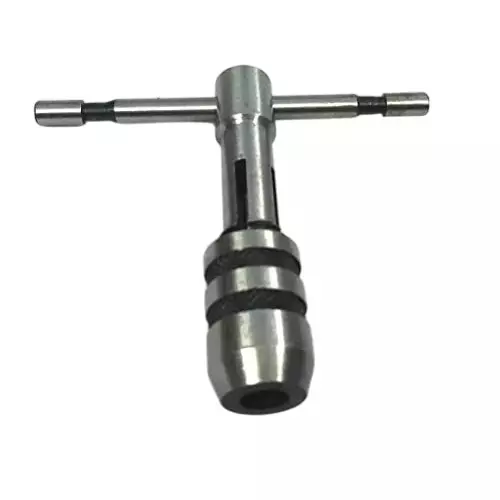 Buyohlic International T Handle Tap Wrench Set with Solid Collet Jaws Opening Size 1.59 to 3.97 mm, 3.18 to 6.35 mm, 6.35 to 12.7 mm, VC-6BUV-Q76C (Set of 3)