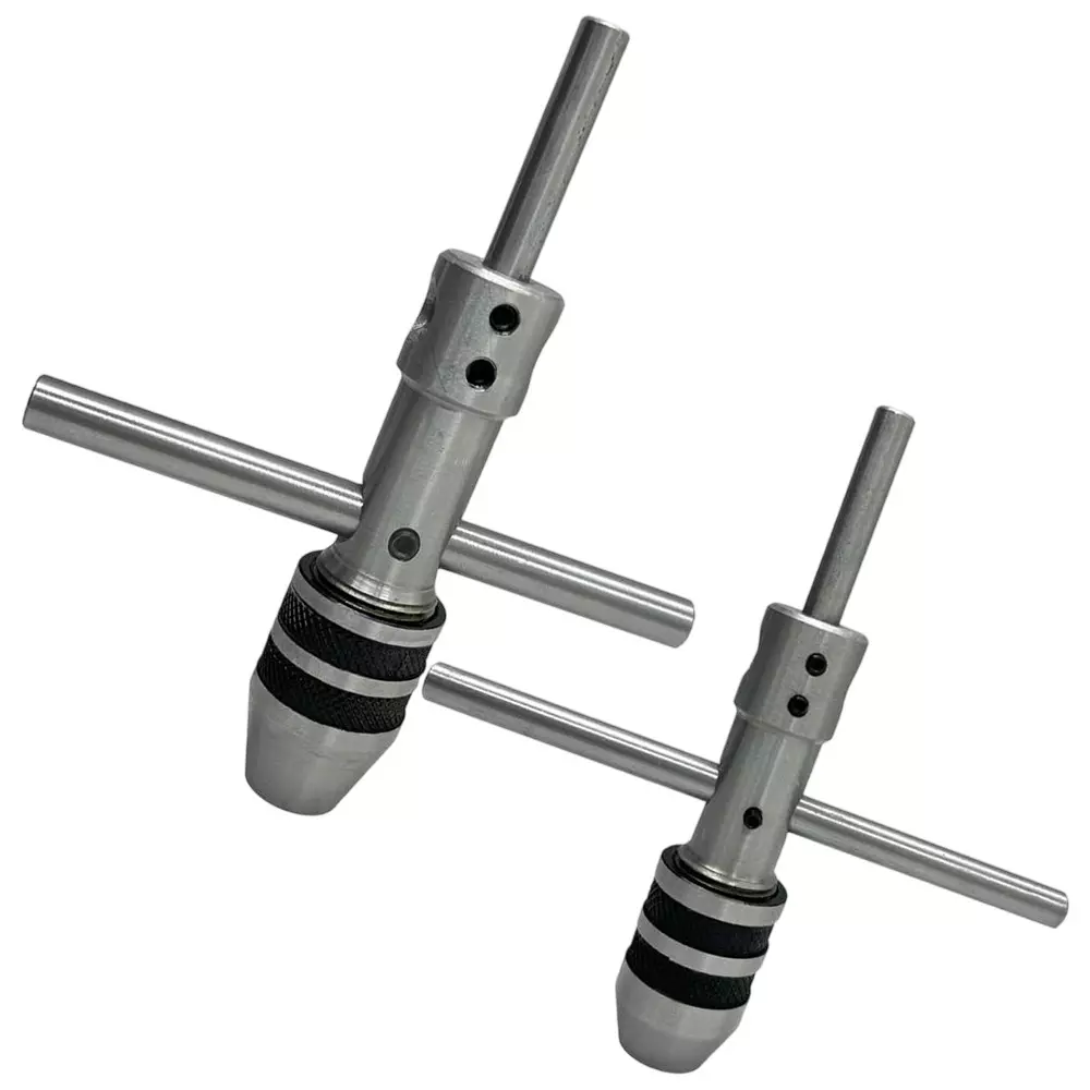 Assorts Pilot Tap Wrench Spindle Alloy Steel Round 2.38-6.35 mm & 6.35-12.7 mm (Pack of 2)