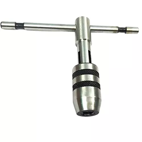 SAMENX Tools T Handle Tap Wrench Set with Solid Collet Jaws Opening Size 1.59 to 3.97 mm, 3.18 to 6.35 mm, 6.35 to 12.7 mm, VC-6BUV-Q76C (Set of 3)