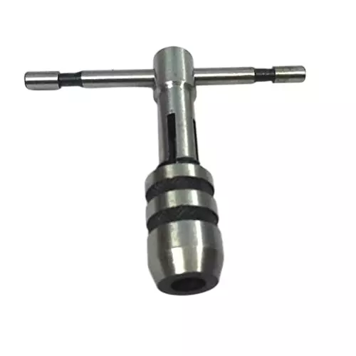 SAMENX Tools T Handle Tap Wrench Set with Solid Collet Jaws Opening Size 1.59 to 3.97 mm, 3.18 to 6.35 mm, 6.35 to 12.7 mm, VC-6BUV-Q76C (Set of 3)