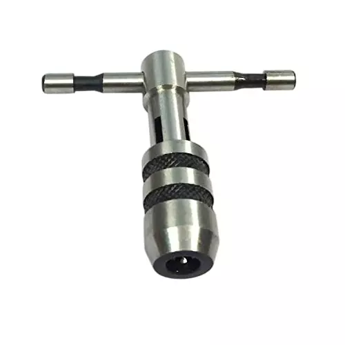 SAMENX Tools T Handle Tap Wrench Set with Solid Collet Jaws Opening Size 1.59 to 3.97 mm, 3.18 to 6.35 mm, 6.35 to 12.7 mm, VC-6BUV-Q76C (Set of 3)