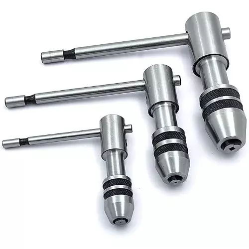 Buyohlic International T-Type Reversible Ratchet Adjustable Tap Wrench Size 1/16 inch to 1/2 inch (1.5 to 12.0 mm), SM-NIB6-6JLJ (Set of 3)