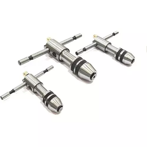 Buyohlic International T-Type Reversible Ratchet Adjustable Tap Wrench Size 1/16 inch to 1/2 inch (1.5 to 12.0 mm), SM-NIB6-6JLJ (Set of 3)