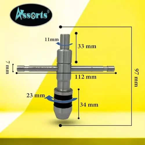 Assorts Precision Guiding Tap with Free-Spinning Cap Set Tool Steel 2.5 to 5 mm