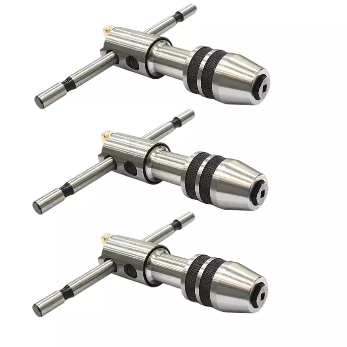 Buyohlic International T-Type Reversible Ratchet Adjustable Tap Wrench Size 1/16 inch to 5/32 inch (1.5 to 4.0 mm), U8-V9PV-Z0YY (Pack of 3)