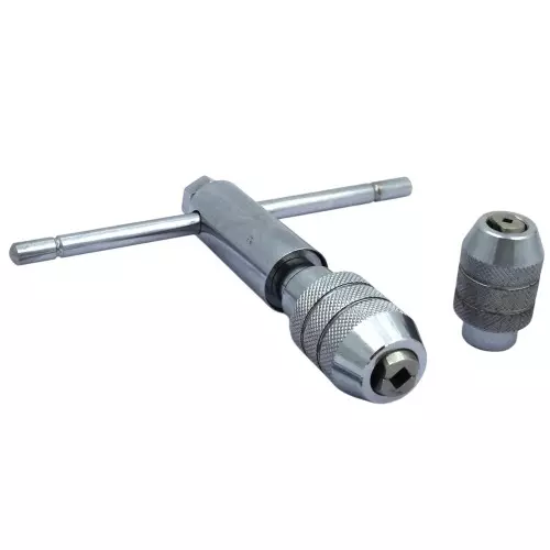 Buyohlic International Ratchet Type Tap Wrench with Interchangeable Heads M3 to M12 Tap Holding Capacity and 1/8 to 1/4 inch and 1/4 to 1/2 inch (3.1-6.3 & 6.3-12.7 mm) Range, YU-AMWI-X6DC