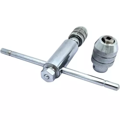 Buyohlic International Ratchet Type Tap Wrench with Interchangeable Heads M3 to M12 Tap Holding Capacity and 1/8 to 1/4 inch and 1/4 to 1/2 inch (3.1-6.3 & 6.3-12.7 mm) Range, YU-AMWI-X6DC