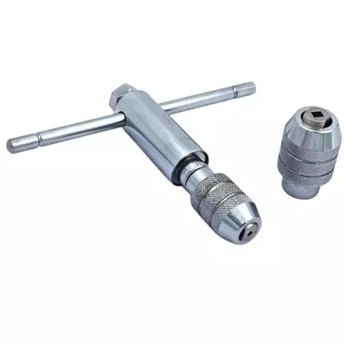Buyohlic International Ratchet Type Tap Wrench with Interchangeable Heads M3 to M12 Tap Holding Capacity and 1/8 to 1/4 inch and 1/4 to 1/2 inch (3.1-6.3 & 6.3-12.7 mm) Range, YU-AMWI-X6DC