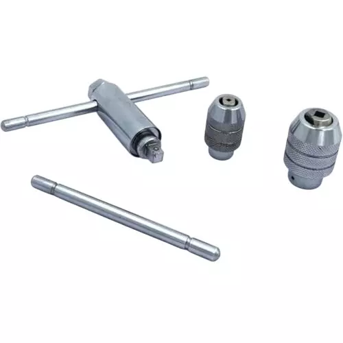 Buyohlic International Ratchet Type Tap Wrench with Interchangeable Heads M3 to M12 Tap Holding Capacity and 1/8 to 1/4 inch and 1/4 to 1/2 inch (3.1-6.3 & 6.3-12.7 mm) Range, YU-AMWI-X6DC