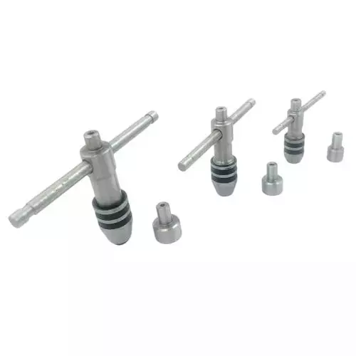 Buyohlic International Guiding Tap Wrench with Freely Spinnable Cap, Accurate Runout Control and Plastic Suitcase, 60-TW-605 (Set of 3)