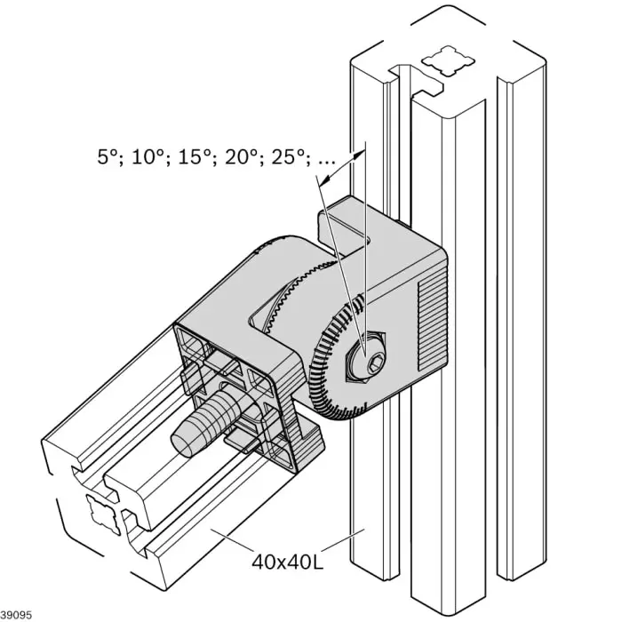 Bosch Rexroth Universal Joint , Double, Plain, Bore 10 mm, 40 x 40 mm Length, 3842562087