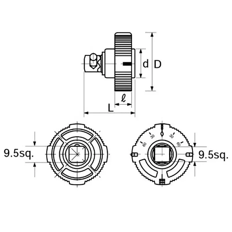 Ktc Quick Spinner 31 mm Dimension 9.5 mm Sq. Drive, BE3-Q