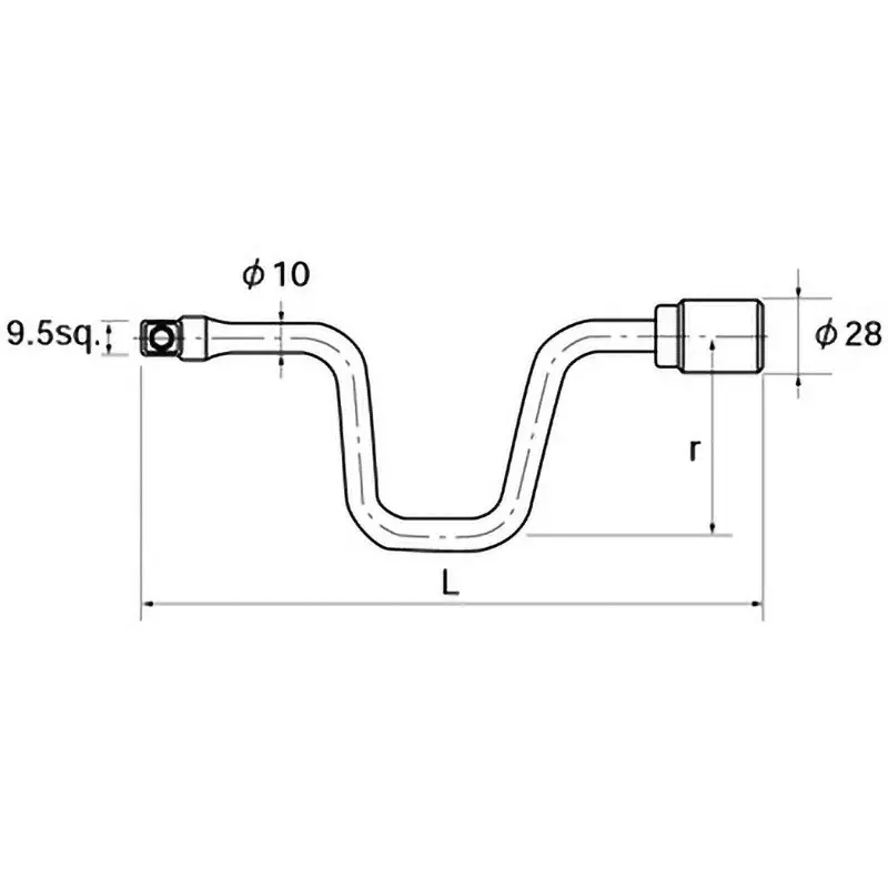 Ktc Speeder Handle 350 mm Dimension 9.5 mm Sq. Drive, BSD20