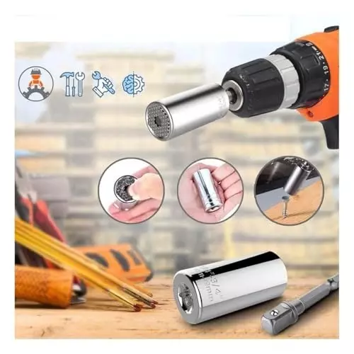 generic-universal-socket-power-drill-adapter-chrome-vanadium-steel-shiny-silver-719-mm-socket-and-54-pin-honeycomb-type