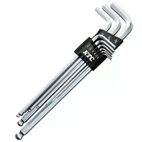 Ktc Ball Point L-Type Long Hexagon Wrench Set, HL259BSP (Pack of 9)