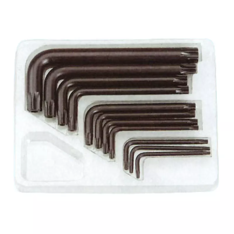 Ktc Tamper-Proof Torx L-Handle Wrench Set T8H-T55H, LTXH11 (Pack of 11)