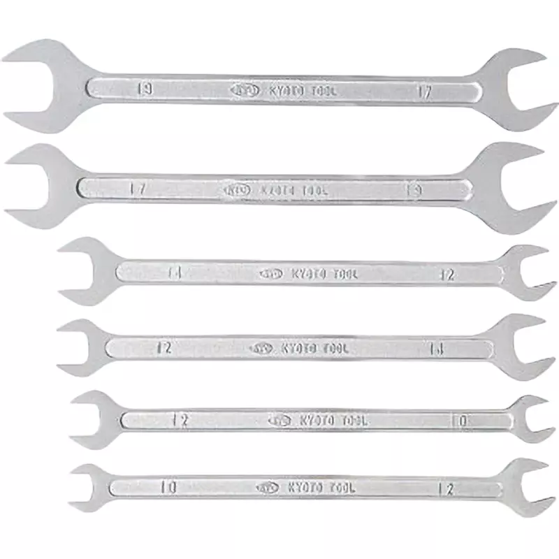 Ktc Thin Mouth Open End Wrench Set, S206 (Pack of 6)