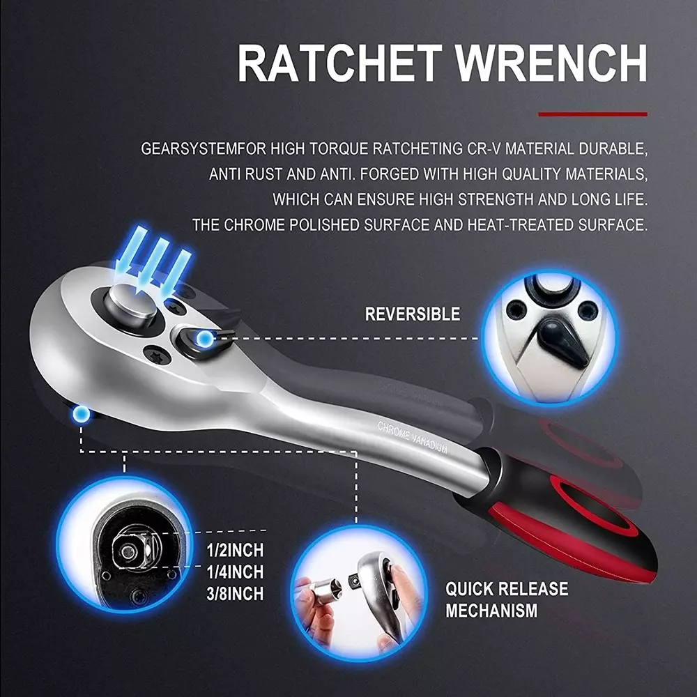 artnery-108-in-1-tool-kit-ratchet-wrench-set-alloy-steel-body-with-12-inch-14-inch-and-38-inch-hex-drive-art-108