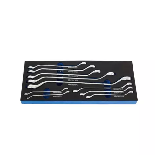 Blue-Point 10 Pcs 45° Offset Wrench Set Chrome Finish Alloy Steel Body, BPS2B